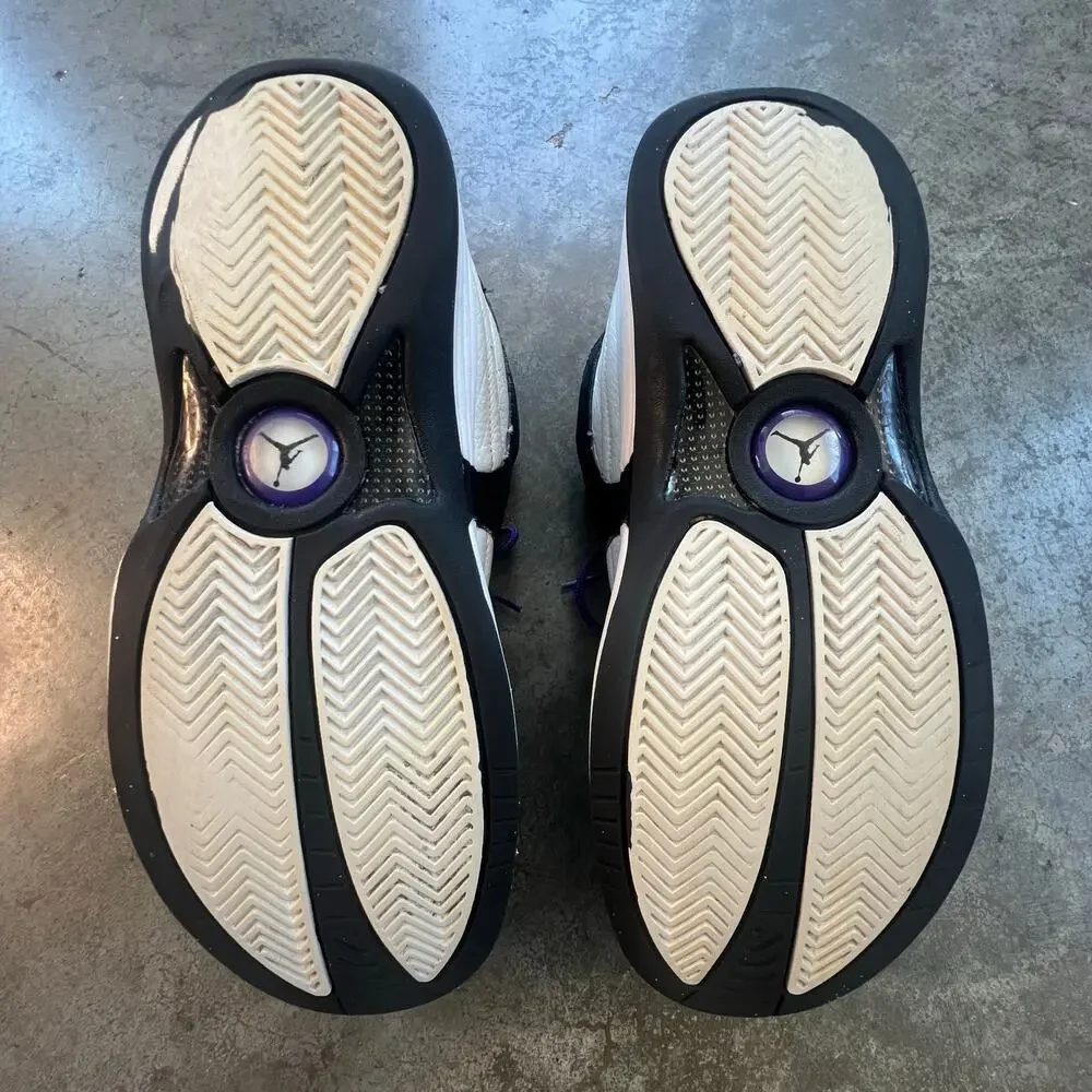 Jordan Pro Strong White Court Purple Size 8 Retro Basketball Sneaker